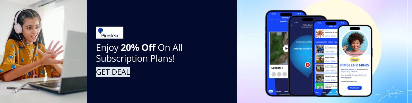 Pimsleur Promotional banner